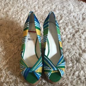 💙colorful high heel wedges!! 💙